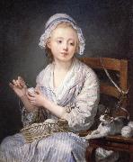 Jean-Baptiste Greuze The Wool winder china oil painting reproduction